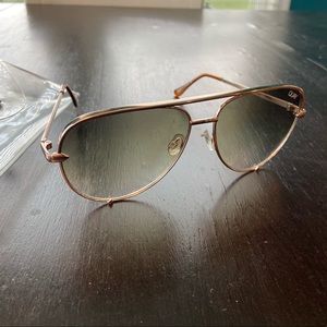 Quay X Desi High Key sunglasses in green fade